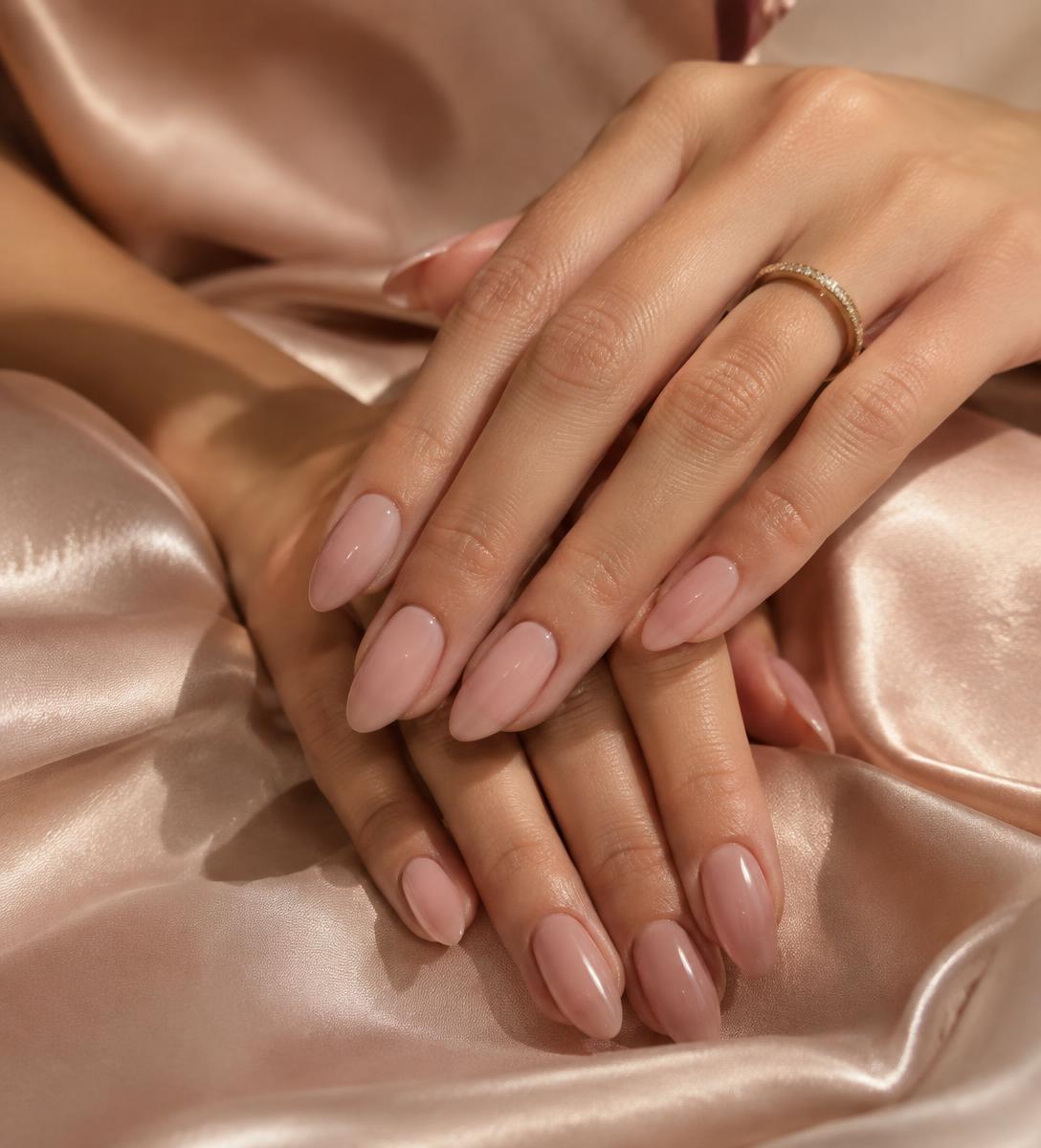 Unhas com acabamento refinado feitas por Kamila Bessa