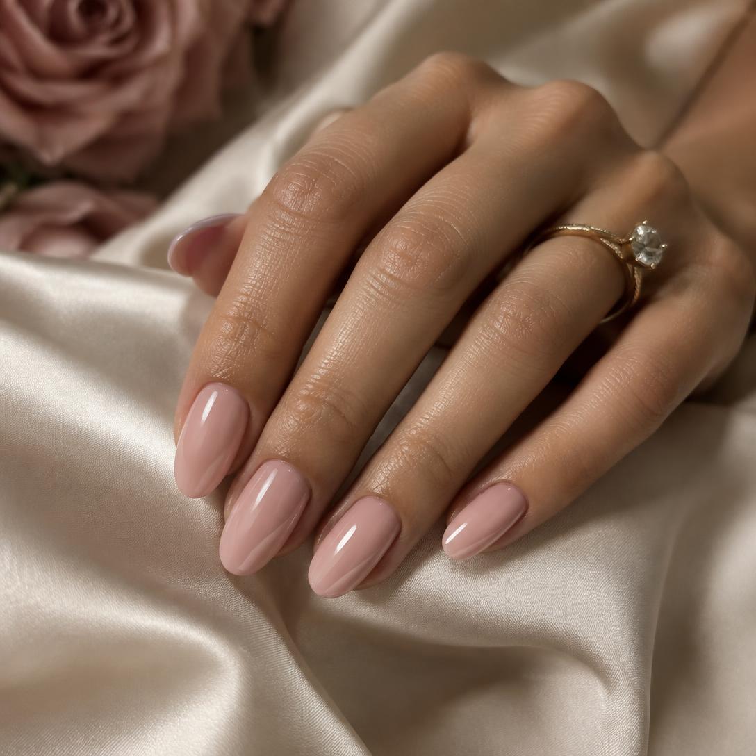 Manicure nude elegante com cuticulagem perfeita feita por Kamila Bessa